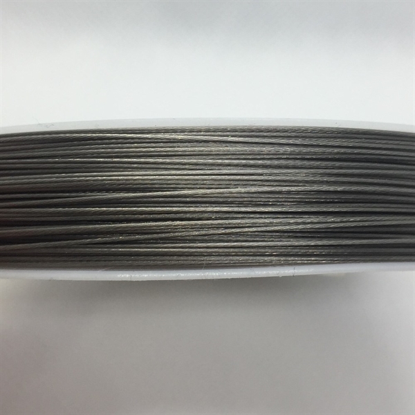 Tigertail/wire, sølv, 0,45 mm,100 m